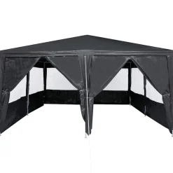 vidaXL Partytent 400 x 400 x 266 cm Antracietkleurig Polyetheen
