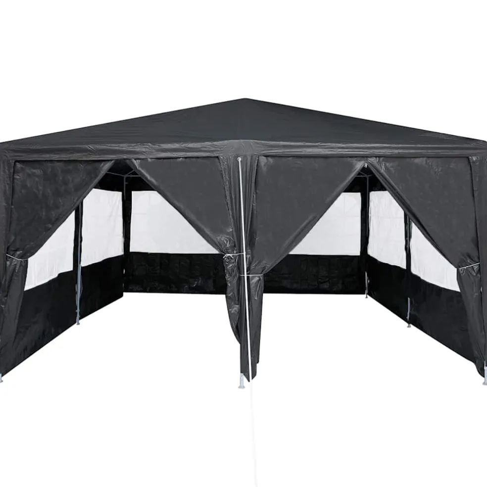 vidaXL Partytent 400 x 400 x 266 cm Antracietkleurig Polyetheen