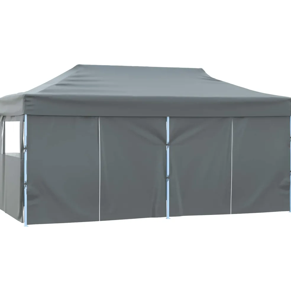 vidaXL Partytent 291 x 580 x 315 cm Antraciet Oxford Stof