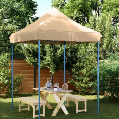 vidaXL Partytent 200 x 200 x 306 cm Beige Oxford Stof