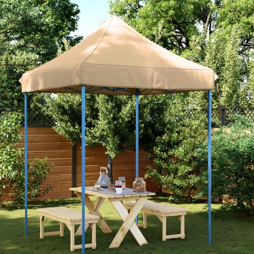 vidaXL Partytent 200 x 200 x 306 cm Beige Oxford Stof