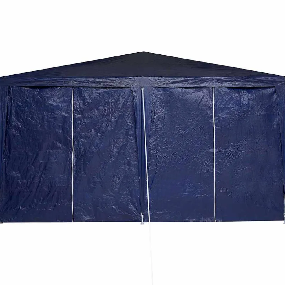 vidaXL Partytent 400 x 400 x 266 cm Blauw Polyetheen