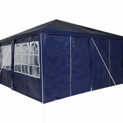 vidaXL Partytent 400 x 400 x 266 cm Blauw Polyetheen