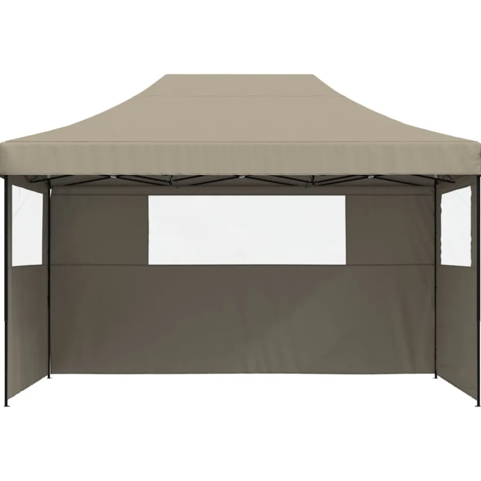 vidaXL Partytent 440 x 292 x 315 cm Taupe met Zwarte Frame