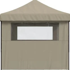 vidaXL Partytent 440 x 292 x 315 cm Taupe met Zwarte Frame