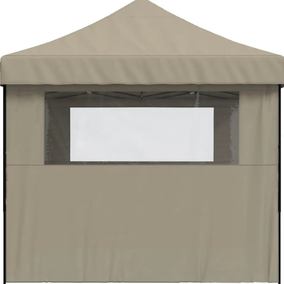 vidaXL Partytent 440 x 292 x 315 cm Taupe met Zwarte Frame