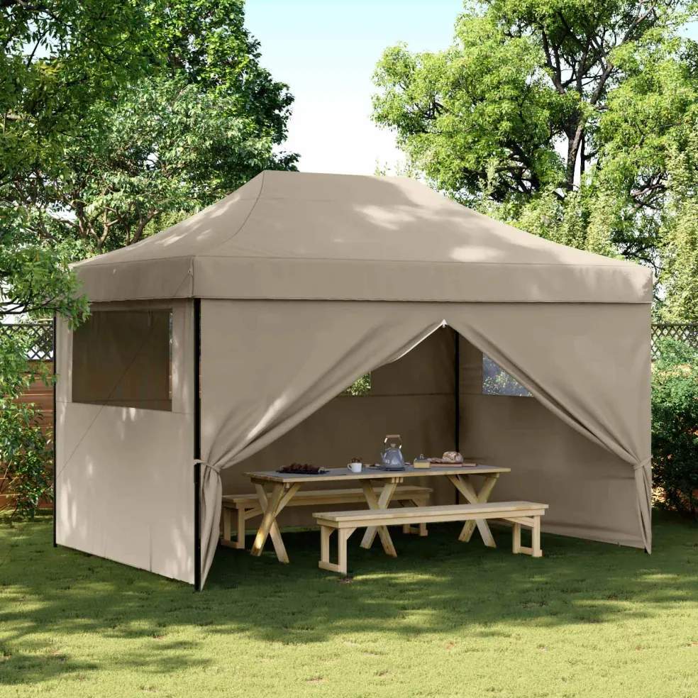 vidaXL Partytent 279 x 410 x 315 cm Taupe Oxford Stof
