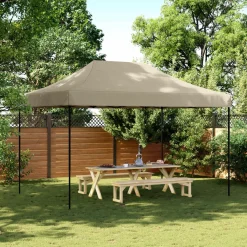 vidaXL Partytent 279 x 410 x 315 cm Taupe Oxford Stof