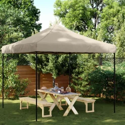 vidaXL Partytent 292 x 292 x 315 cm Taupe Oxford Stof