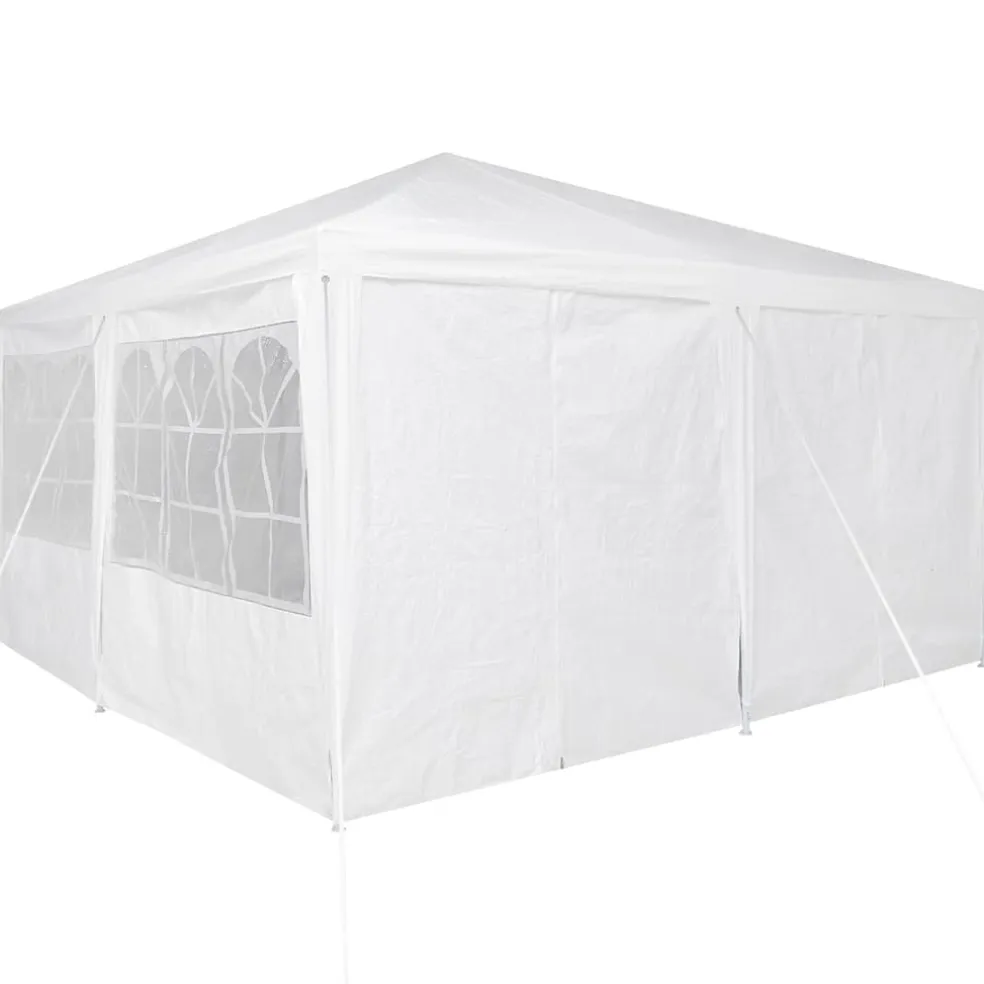 vidaXL Partytent 400 x 400 x 266 cm Wit Polyetheen