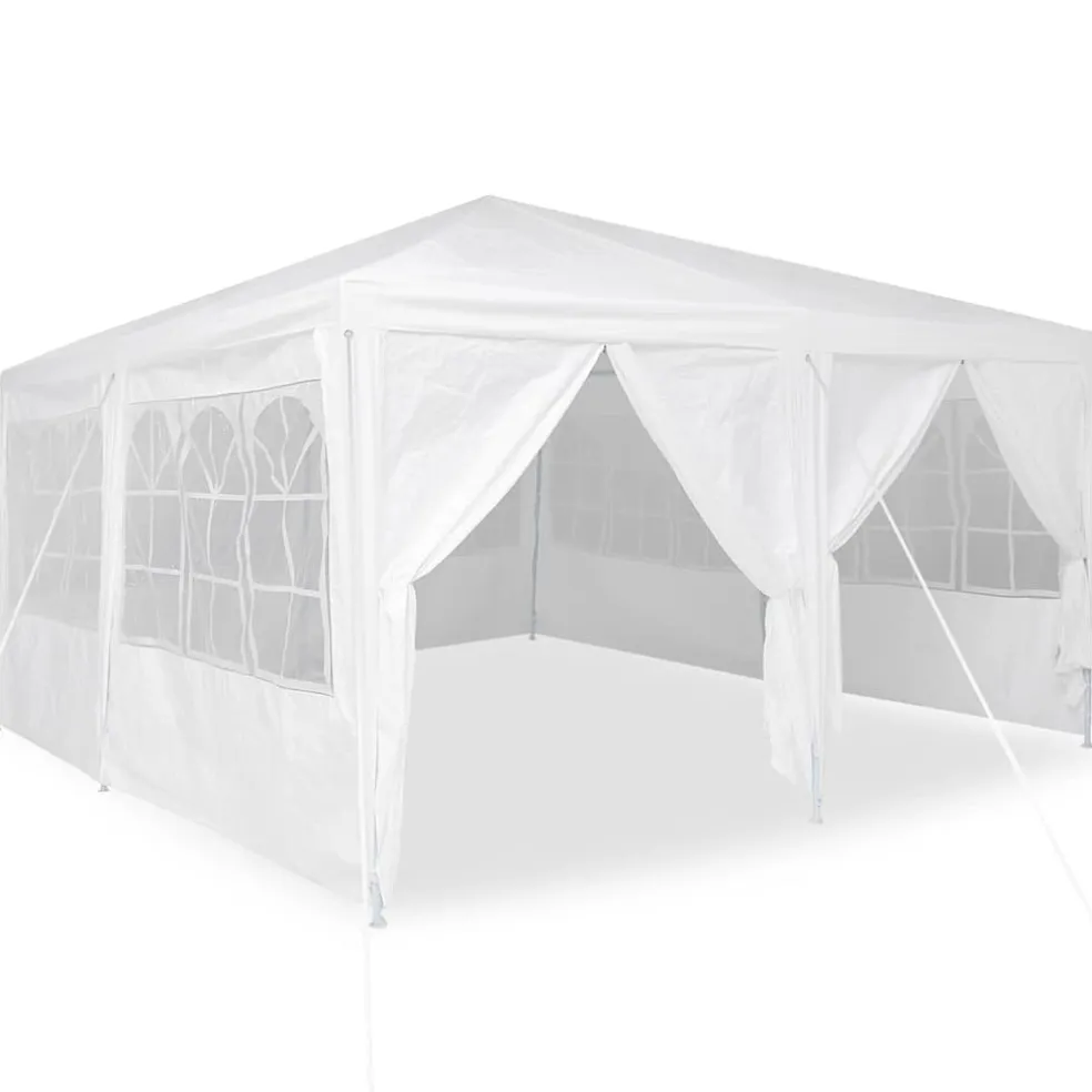 vidaXL Partytent 400 x 400 x 266 cm Wit Polyetheen