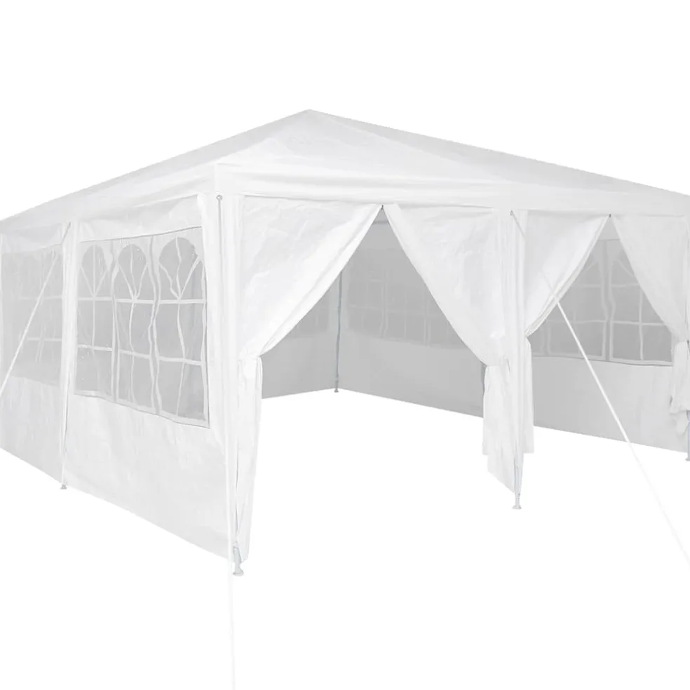 vidaXL Partytent 400 x 400 x 266 cm Wit Polyetheen
