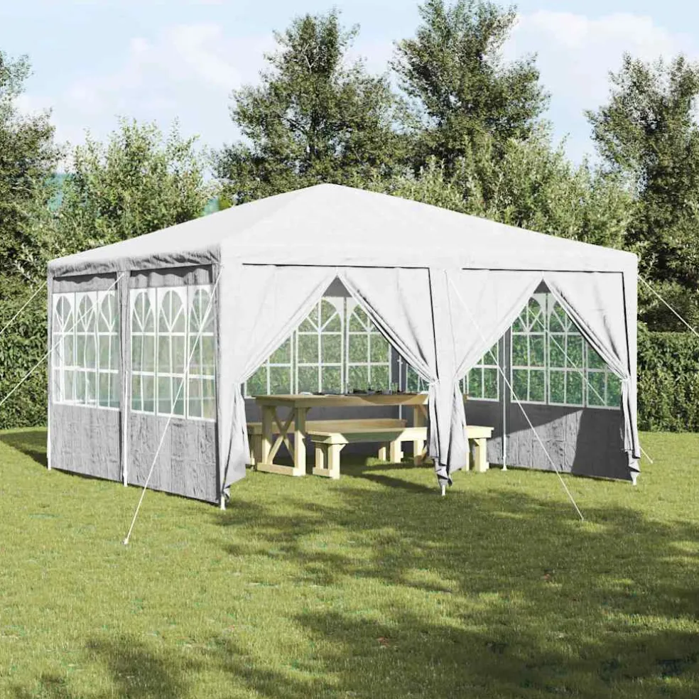 vidaXL Partytent 400 x 400 x 266 cm Wit Polyetheen