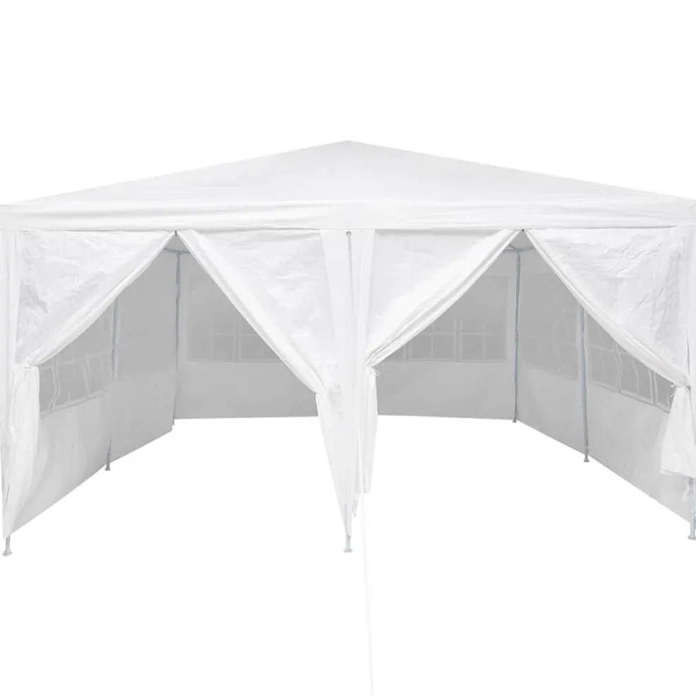 vidaXL Partytent 400 x 400 x 266 cm Wit Polyetheen