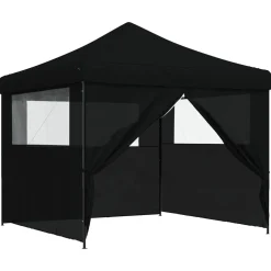 vidaXL Partytent 292 x 292 x 315 cm Zwart Oxford Stof