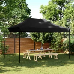 vidaXL Partytent 292 x 440 x 315 cm Zwart Oxford Stof