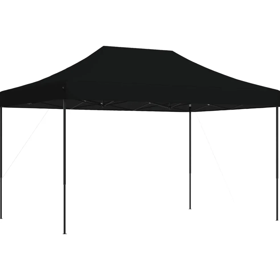 vidaXL Partytent 292 x 440 x 315 cm Zwart Oxford Stof