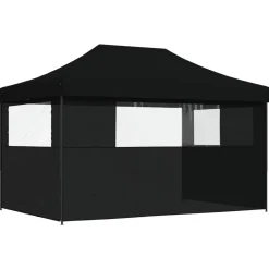 vidaXL Partytent 292 x 440 x 315 cm Zwart Oxford Stof