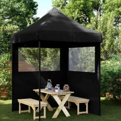 vidaXL Partytent 200 x 200 x 306 cm Zwart Oxford Stof