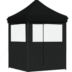 vidaXL Partytent 200 x 200 x 306 cm Zwart Oxford Stof