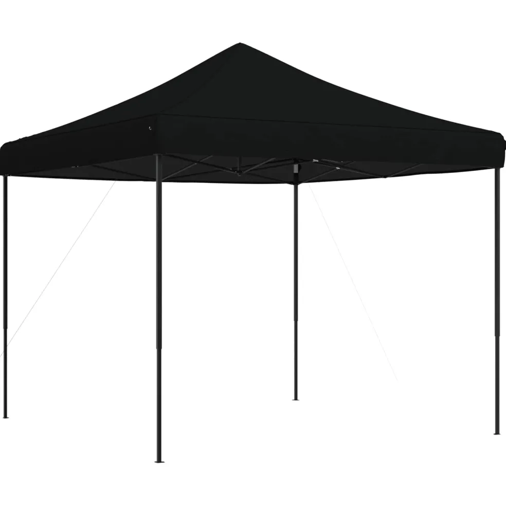 vidaXL Partytent 292 x 292 x 315 cm Zwart Oxford Stof