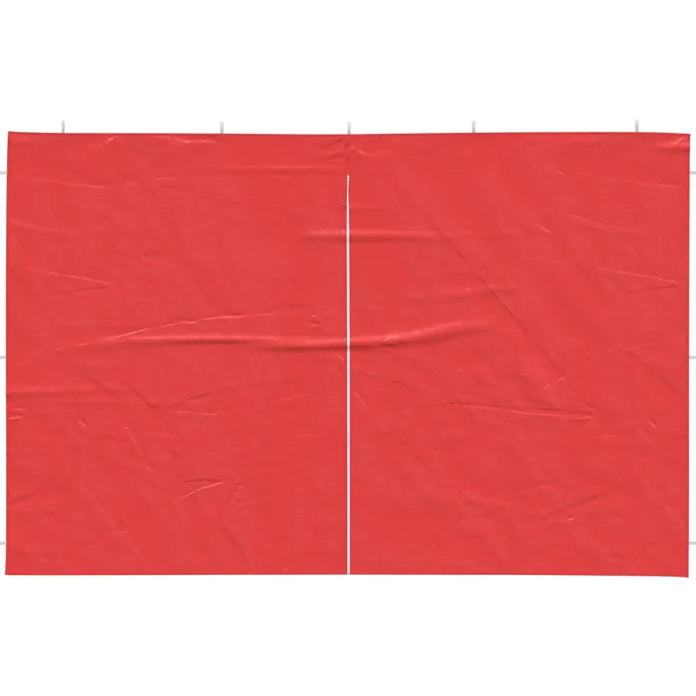 vidaXL Party Tent Zijwand 2 st 300 x 195 cm Rood PE en staal