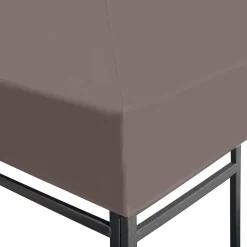 vidaXL Paviljoenhoes Taupe 300 x 300 cm Polyester en staal