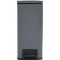 vidaXL Pedaalemmer met anti-vingerafdruk 30 L RVS grijs