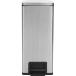 vidaXL Pedaalemmer met anti-vingerafdruk 30 L RVS zilverkleurig