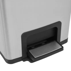 vidaXL Pedaalemmer met anti-vingerafdruk 30 L RVS zilverkleurig