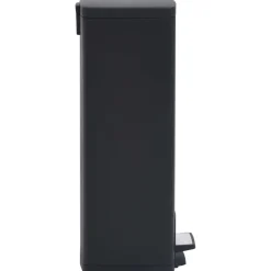 vidaXL Pedaalemmer met anti-vingerafdruk 30 L RVS zwart