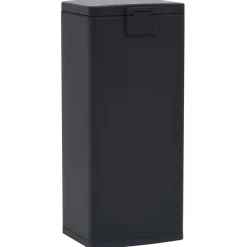 vidaXL Pedaalemmer met anti-vingerafdruk 30 L RVS zwart