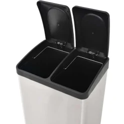 vidaXL Pedaalemmer voor recycling 36 L roestvrij staal