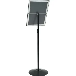 vidaXL Pedestal Posterstand a3 PVC en staal Zwart