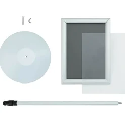 vidaXL Pedestal Posterstand 33 x 33 x 126 cm PVC en staal zilver