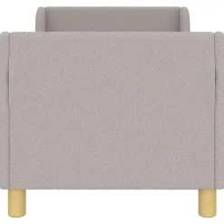 vidaXL Peuterbedframe met hoofdbord Lichtgrijs 70 x 140 cm Bouclé