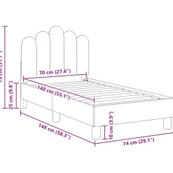 vidaXL Peuterbedframe met hoofdbord Roze 70 x 140 cm Stof