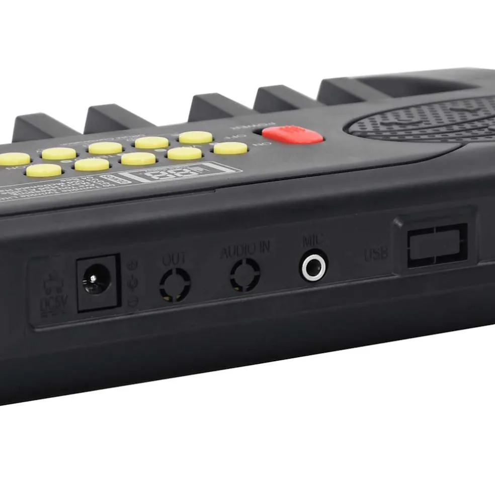 vidaXL Piano elektrisch toetsenbord met 37 toetsen en microfoon