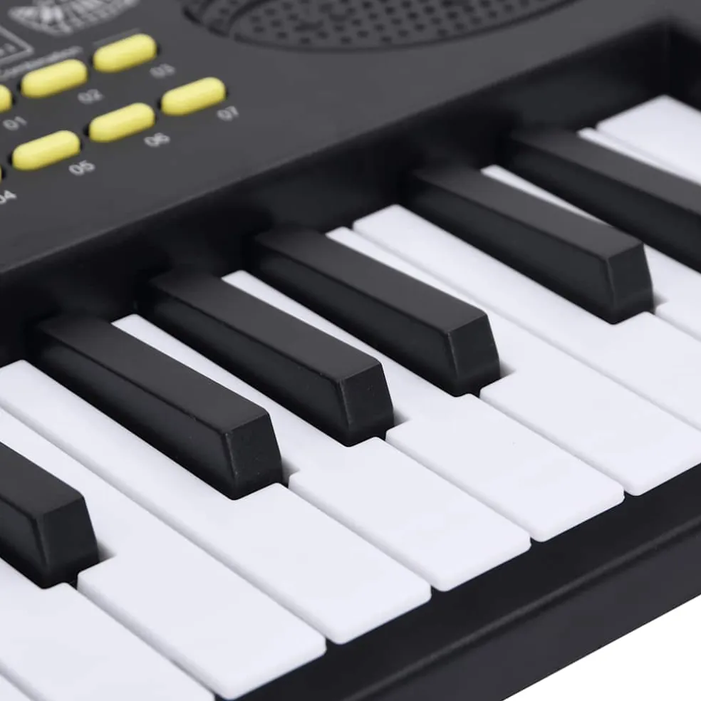 vidaXL Piano elektrisch toetsenbord met 37 toetsen en microfoon