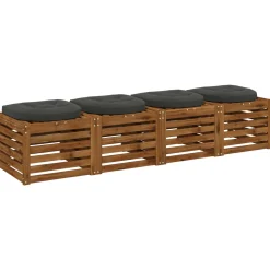 vidaXL 4-Piece Zitkussens 4 st 100% Polyester Antraciet 45 x 45 x 5 cm