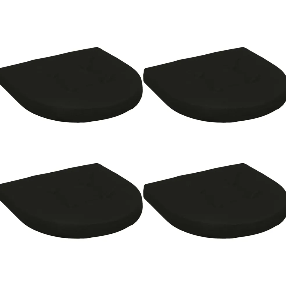 vidaXL 4-Piece Zitkussens 4 st 100% Polyester Zwart 40 x 40 x 5 cm