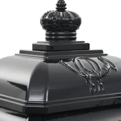 vidaXL Pilaar brievenbus vintage stijl roestbestendig aluminium zwart