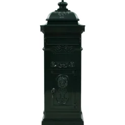 vidaXL Pilaar brievenbus vintage stijl roestbestendig aluminium groen