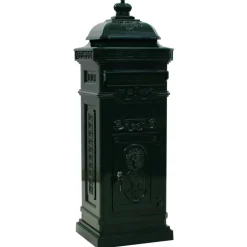 vidaXL Pilaar brievenbus vintage stijl roestbestendig aluminium groen