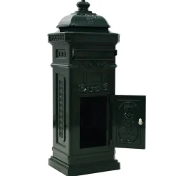 vidaXL Pilaar brievenbus vintage stijl roestbestendig aluminium groen