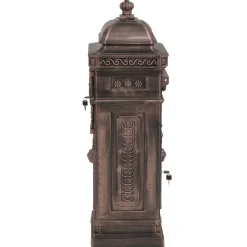vidaXL Pilaar brievenbus vintage stijl roestbestendig aluminium brons