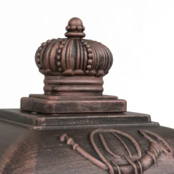 vidaXL Pilaar brievenbus vintage stijl roestbestendig aluminium brons