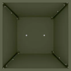 vidaXL Pilaar Plantenbak Olijfgroen 35 x 35 x 73 cm Koudgewalst staal
