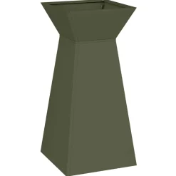 vidaXL Pilaar Plantenbak Olijfgroen 35 x 35 x 73 cm Koudgewalst staal