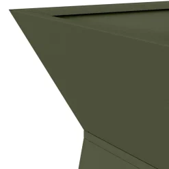 vidaXL Pilaar Plantenbak Olijfgroen 35 x 35 x 73 cm Koudgewalst staal